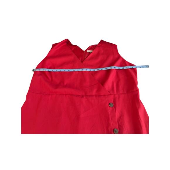 Loft Plus Red Sleeveless V-Neck Classic Casual Basic Sleeveless Dress‎ Size 22 - Picture 9 of 12